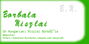 borbala miszlai business card